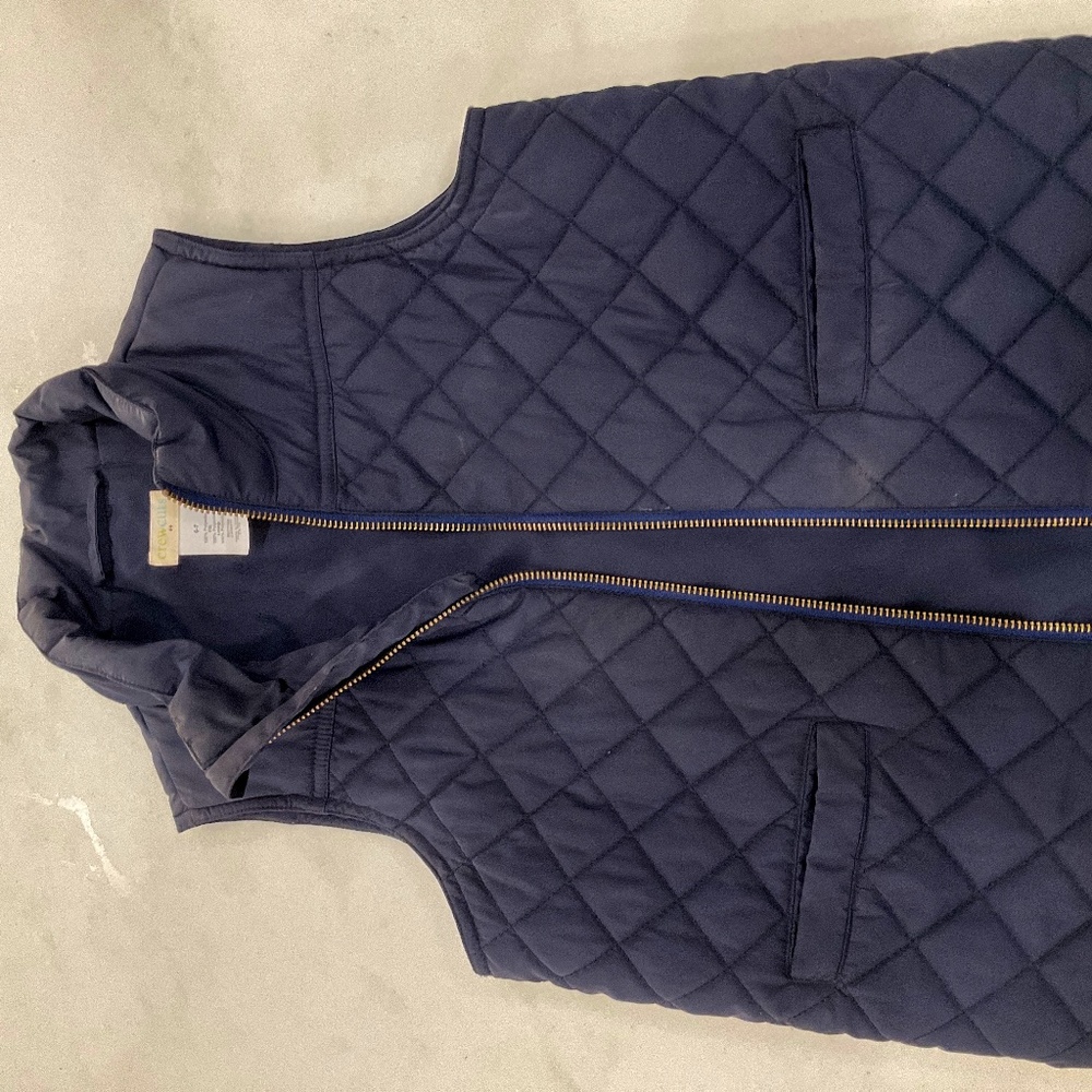 Crew Cuts Boys Puff Vest - navy size 6-7